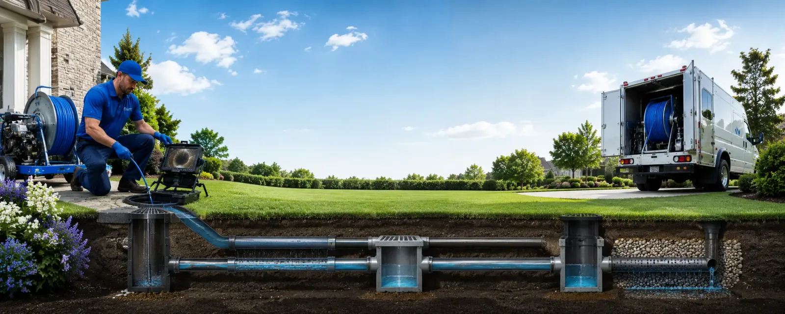 Outdoor drain cleaning information for Limestone, NY